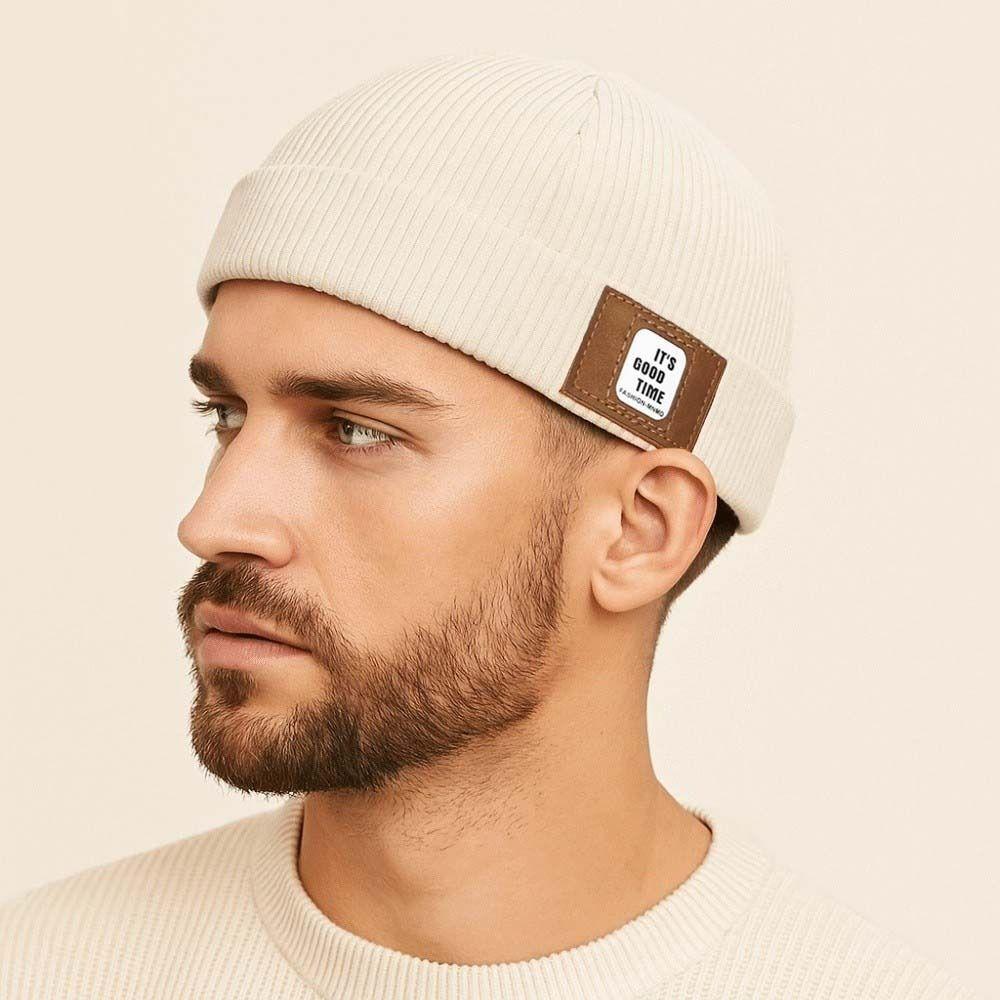 Round Corduroy Brimless Hat Solid Color Dome Melon Cap Landlord Hat Hip Hop Hat  Streetwear