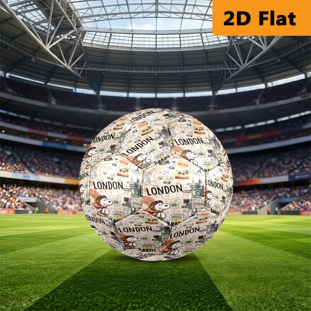 Travel Postcard Collage London Brazil Paris Football Suitable For Both Training And Competition No 5 Football Outdoor Sports Very Elastic