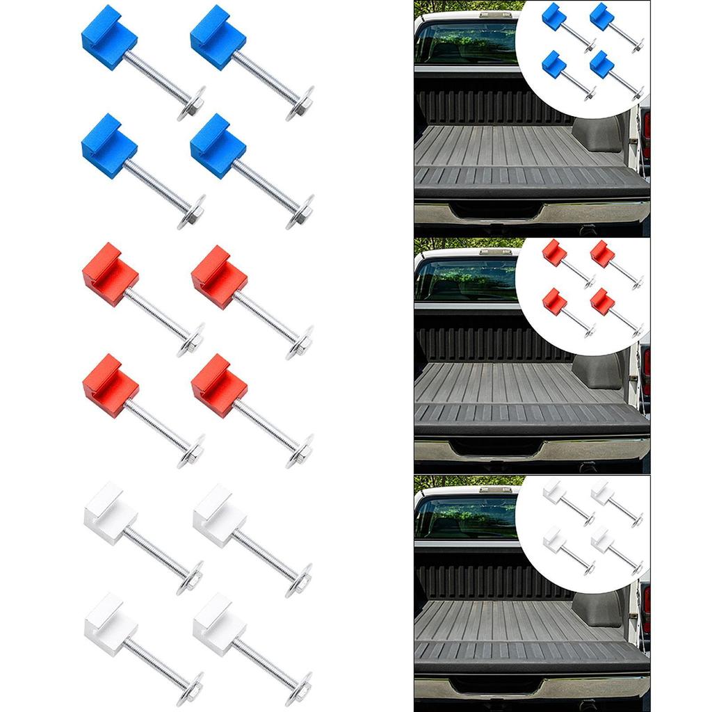 4Pcs Truck Tool Box Tie Downs Strong Structure Wear Resistant Professional Universal Easy Use Pickup Crossover Mounting Clamps