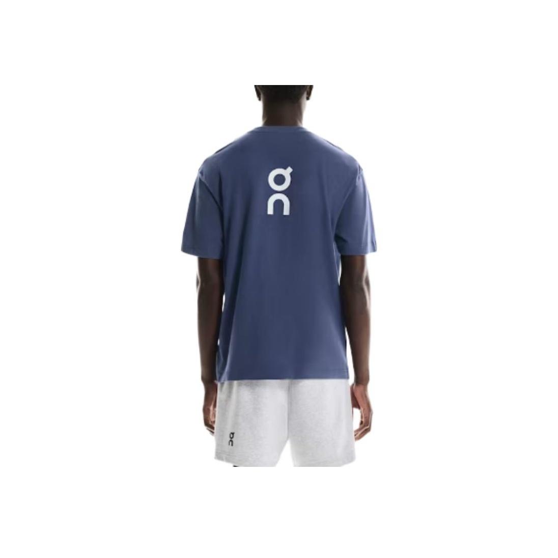 

Футболка мужская с логотипом, свободного кроя, с круглым вырезом, со спущенным плечом, с коротким рукавом, синяя 1ME10050584 XXL