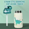 400ML Kids Water Bottle Animal Children's Cup With Straw 316 Stainless Steel Vacuum Flasks Tumbler Thermo Cup Vacuum Mug