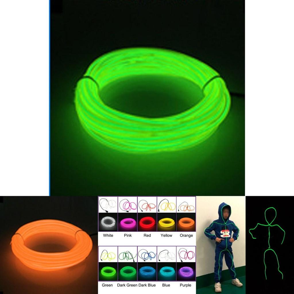 Flexible And Bright El Wire Costume Illuminated Strips Ideal For Halloween And Christmas Decor