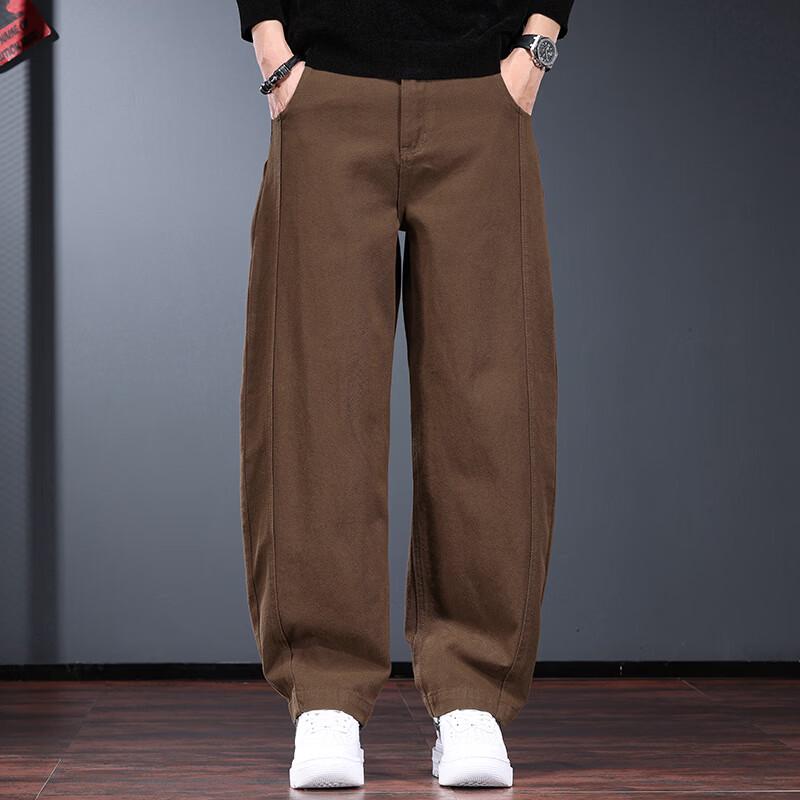 Jierayno Men s Loose Straight Workwear Denim Jeans S