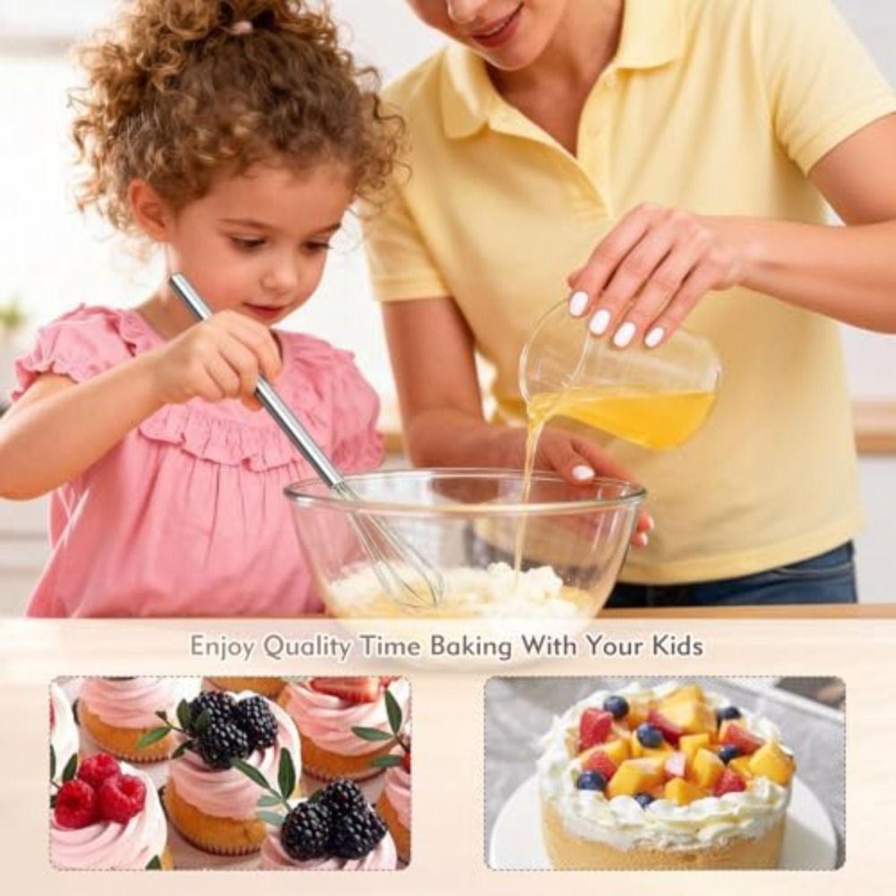 Manual Operation Egg Beater Handheld Egg Mixer Stainless Steel Wire Whisk  Baking Utensils