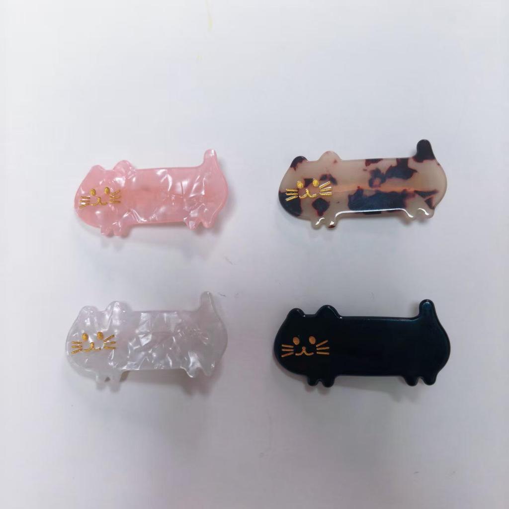 Japanese Acetate Cute Cat Hair Clip for Girls