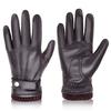 Gants en Cuir Véritable Peau de Mouton Hommes Femmes Hiver Chaud Doublure Cachemire Écran Tactile Gants de Sport pour Course à Pied Vélo Ski Conduite
