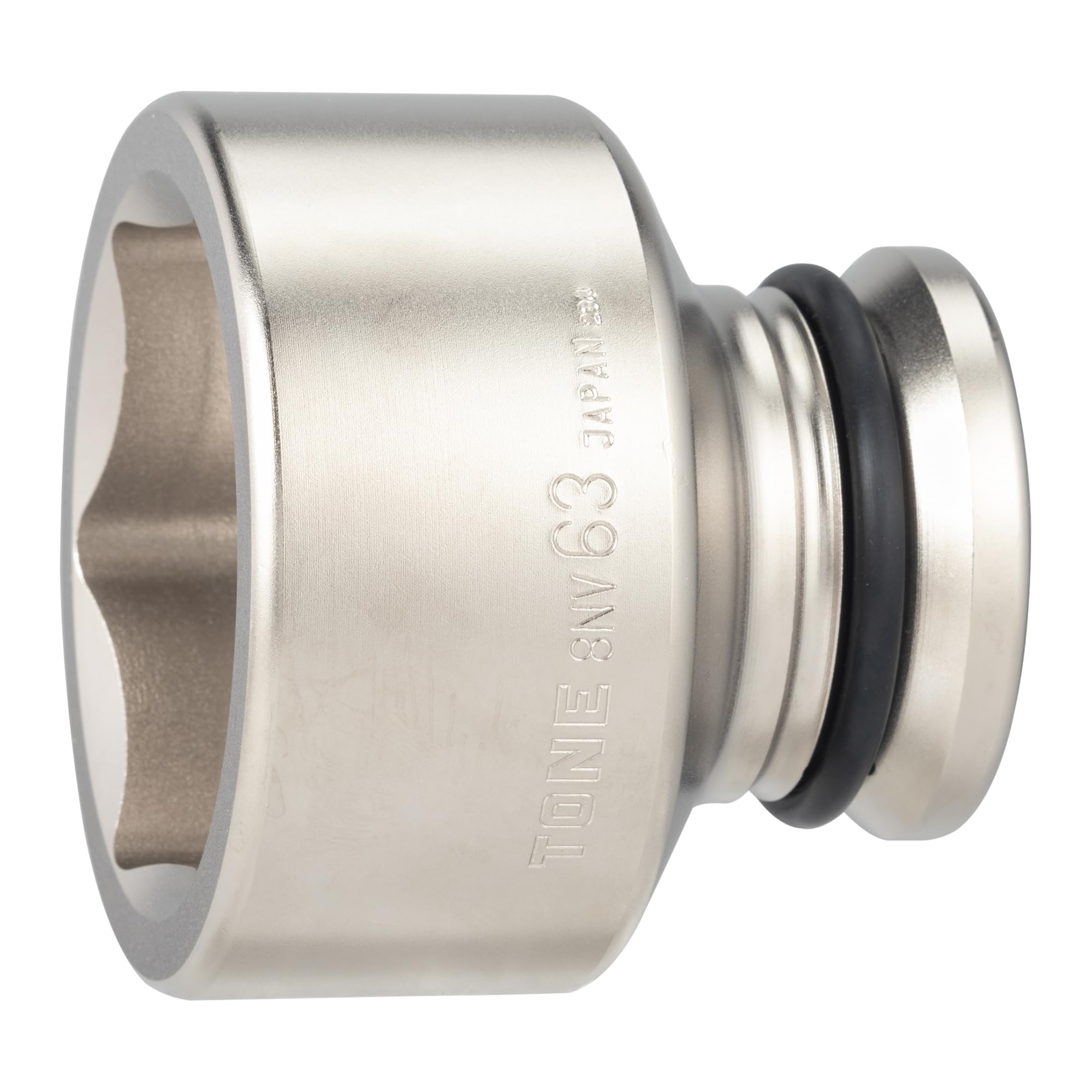 

TONE Impact Socket Drive Angle Width across Flats 63mm HP8NV-63 25.4mm (1 )