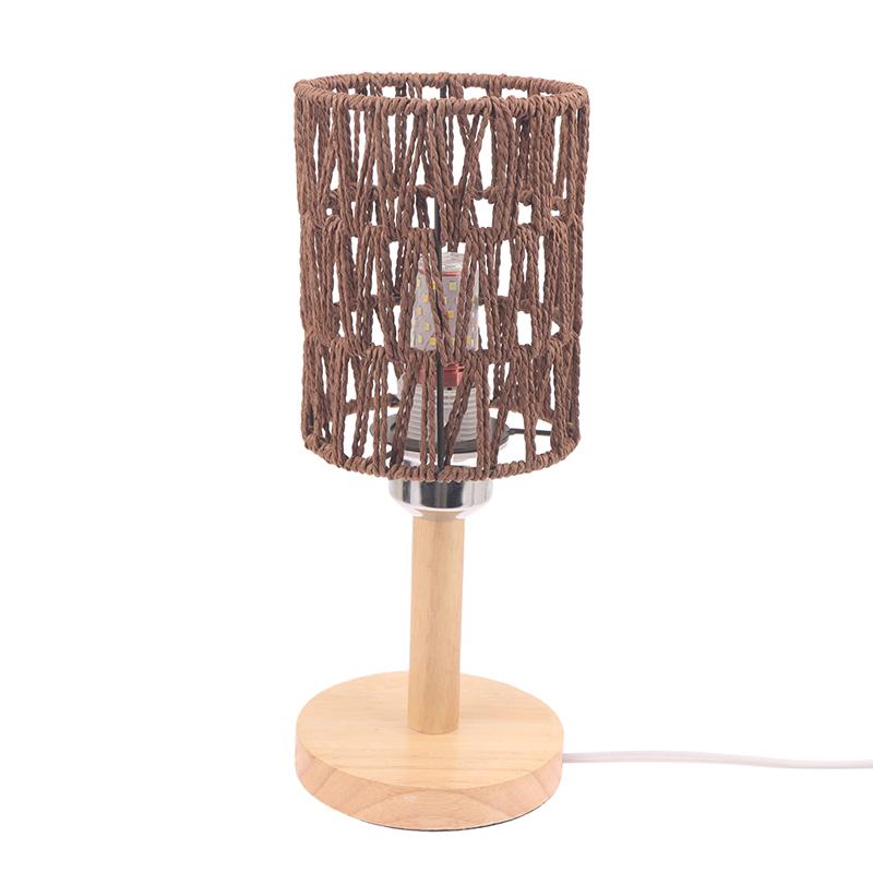 Rattan Lampshade 11.5X14.5Cm Pendant Lamp Shade Bohemian Style Handwoven Lampshade Home Cafe El Ceiling Lamp Light Cover