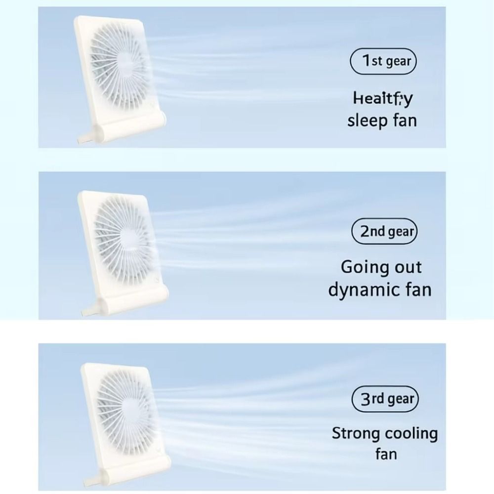 Portable Desk Fan Folding Ultra-thin Mini Fan Simple Small USB Fan Office