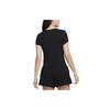 Nike Sportswear Chill Knit Slim Fit Logo Print Stretch Crew Neck Short Sleeve T-Shirt Women Tops Black White FV5509-010