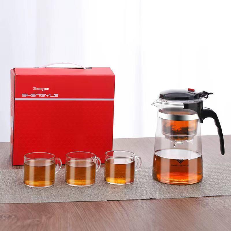 Elegant Glass Tea-Water Separation Teapot