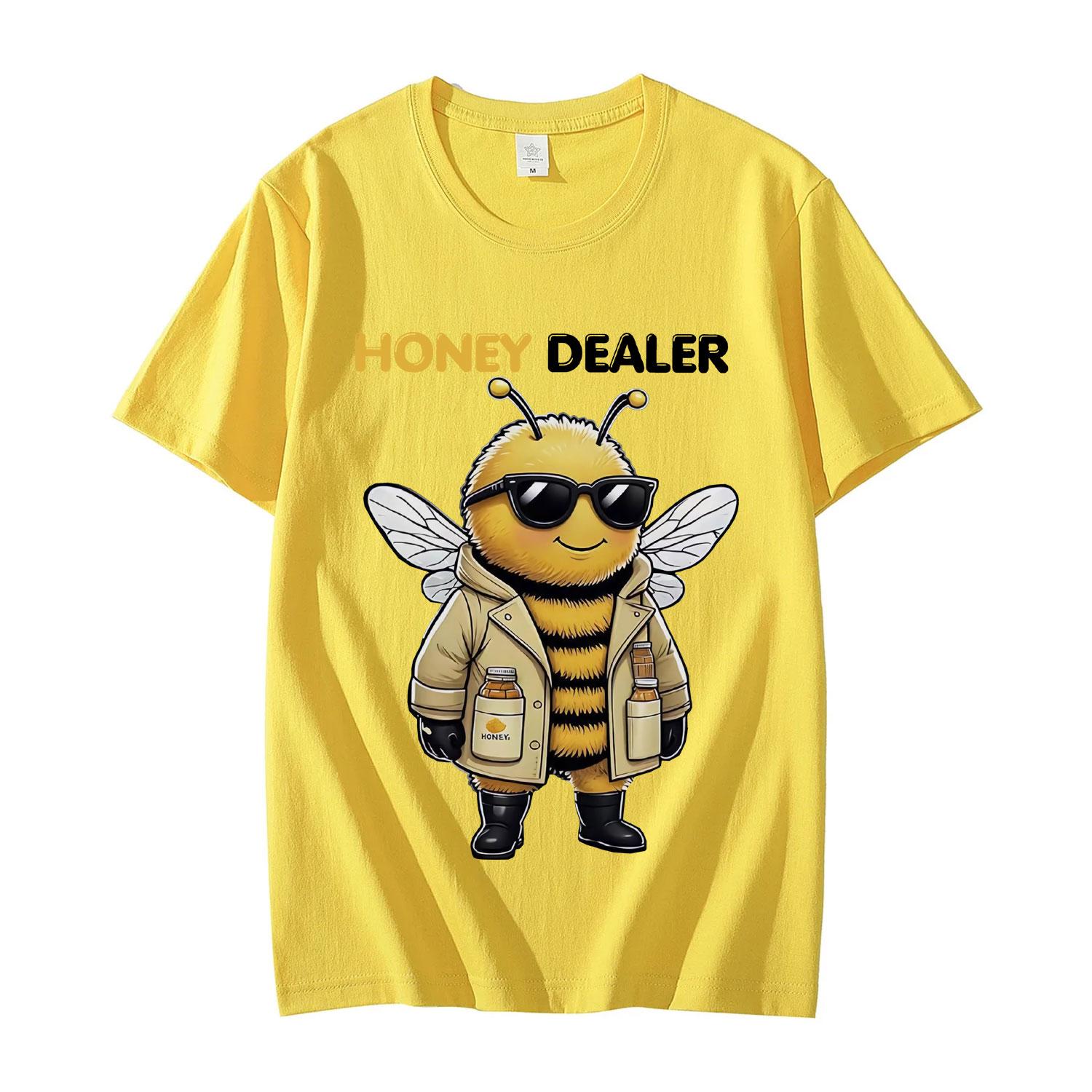 

Honey Dealer Funny Bee Graphic T Shirt Unisex Women Fashion Y2k Clothing Tshirt Summer Casual Tshirts Streetwear 4XL