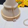 Korean Version of Pull-out Double-tone Natural Freshwater Pearl Bracelet, Simple Personality Commuting High-end Pearl Bracelet Women's New Model