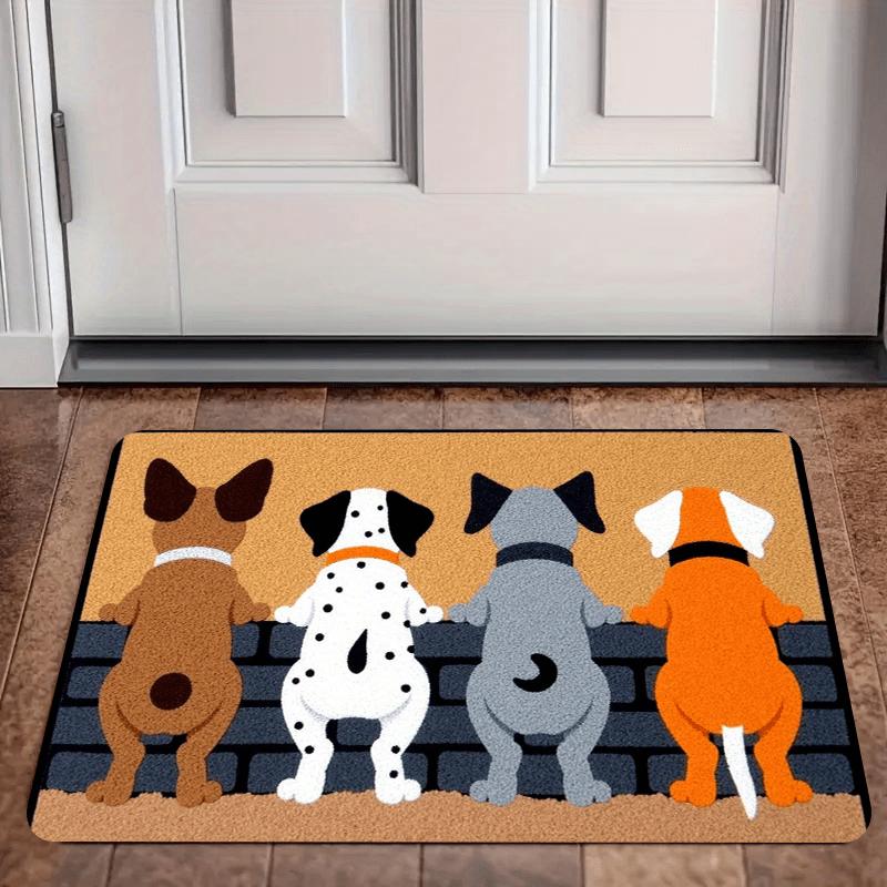 Cartoon Carpet Four Puppies Doormat Welcome Carpet Living Room Carpet Rug For Bedroom Outdoor Carpet Home Decoration