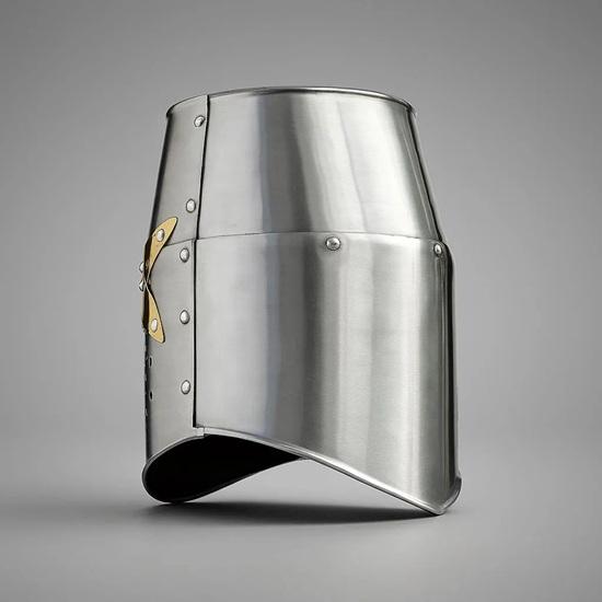 Knights Templar Crusader Great Helmet Perfect for Renaissance Fair, Cosplay, LARP, Halloween Costume Authentic Steel Replica