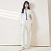Women's White Professional Blazer & Trousers Set