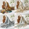 Silk scarf Korean atmosphere spring and summer new printing light mulberry silk silk scarf women's versatile big shawl