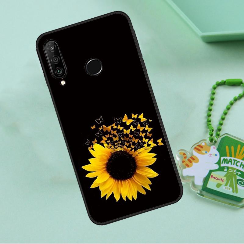 Beauty Yellow Sunflower For Huawei Nova 12i 12s 7i 8i 11i 9 10 SE Y90 Y60 Y70 Y72 Y61 Y91 P30 P40 Lite P60 Pro Case