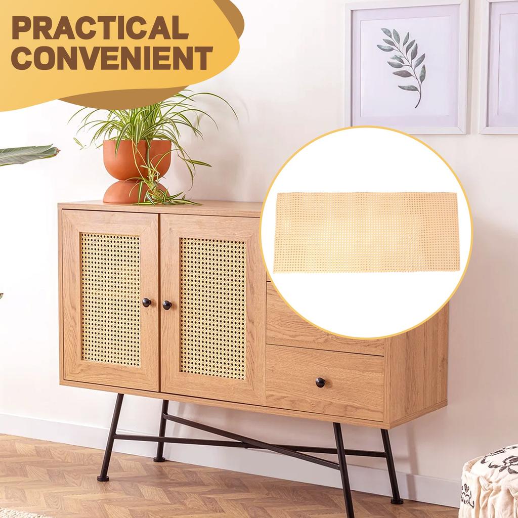 Practical-3.3 Ft Long Natural Rattan Webbing Rolls, 16-Inch Wide, Perfect For Chairs, Cabinets, And Home Improvements