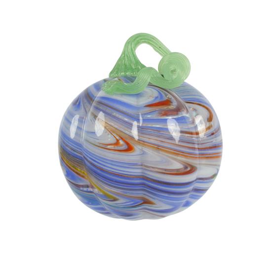 Mini Hand Blown Glass Pumpkin Ornament Collectible Thanksgiving Halloween Faux Crystal Pumpkin Hanging
