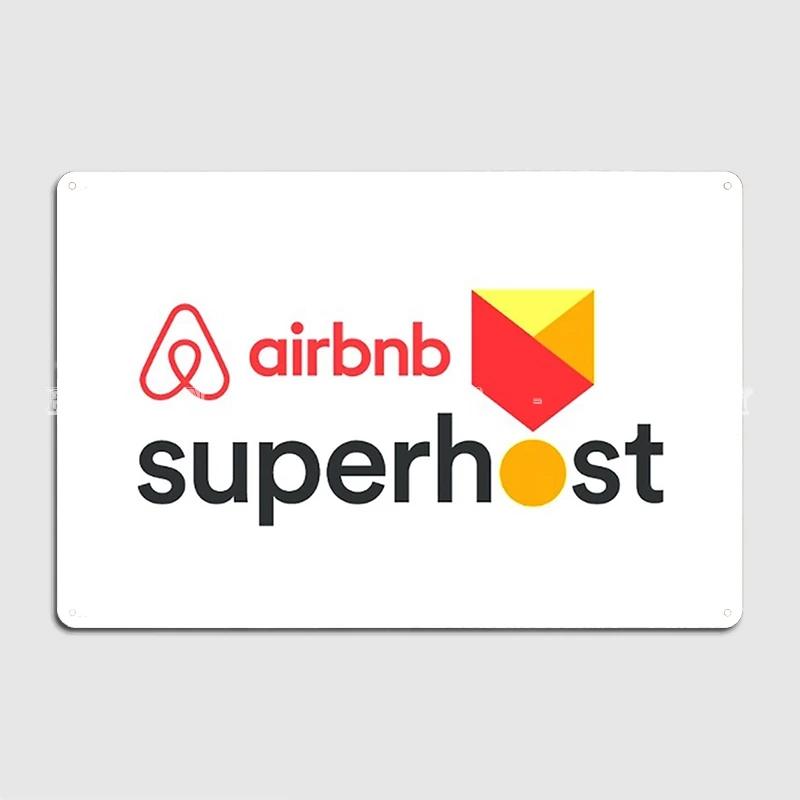 Металлическая табличка Airbnb Superhost Настенная Паб Классическая Фреска Постер Жестяная табличка Постер 20x30cm(7.8x11.8inch)