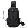 Multifunction Sports Crossbody Bag Solid Color Nylon Shoulder Bag Casual Men's Chest Bag  Fitness