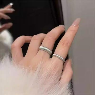 Zircon Satin Brushed Ring 2025 Popular Antique Versatile Index Finger Ring