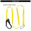 652F Steel Hook Safety Belt 180cm Not Fall Harness Lightweight Steel Climbing Rope for Outdoor Activity & Roofing Job