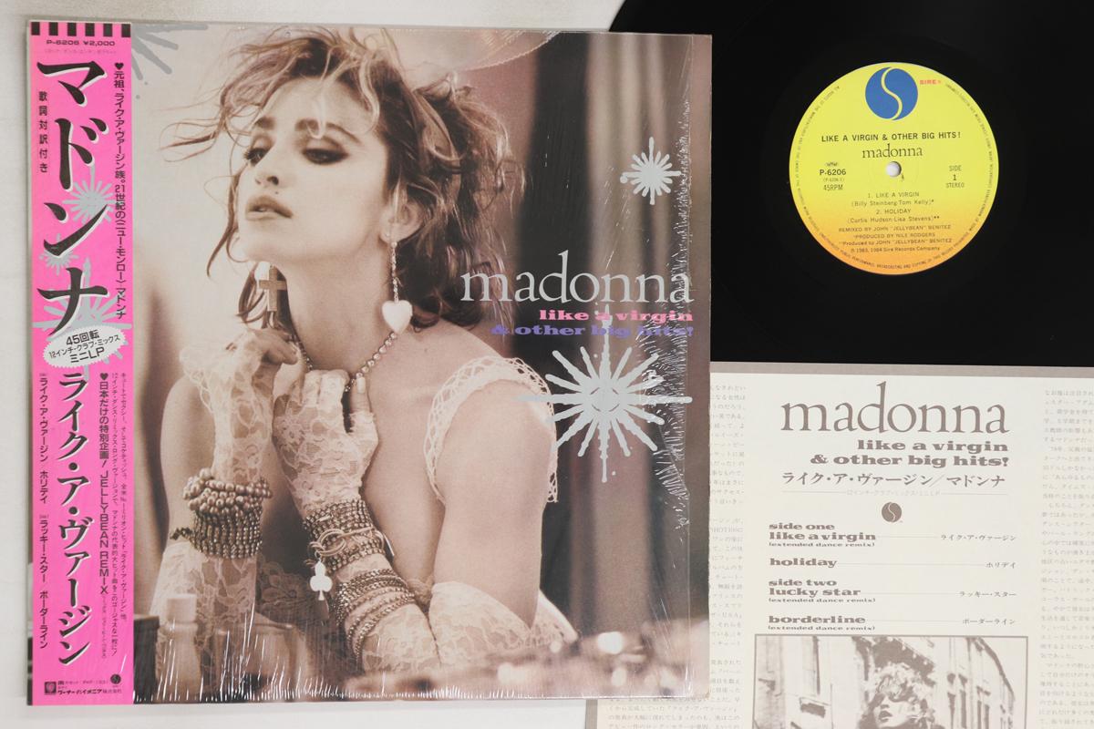 

12-дюймовая пластинка MADONNA - Like A Virgin & Другие Большие Хиты P6206 SIRE 1983 Япония Оби Поп Б/У