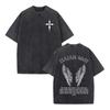 Christian Jesus Faith Over Fear Bible Verse Washed T-shirts Men Women Fashion Vintage Oversized T Shirts Harajuku Cotton T-shirt