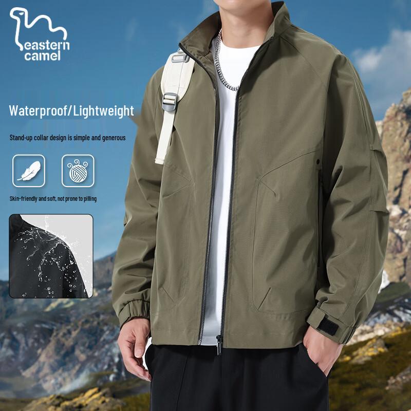 EASTERN CAMEL Men's Stand Collar Workwear Jacket