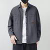 Retro Workwear Long-sleeved Shirt Men's Spring and Summer Pure Cotton Casual Top Men's Cardigan Lining