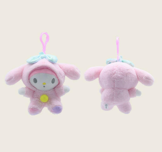 Sanrio Star Pajamas Kuromi My Melody Pom Pom Purin Pochacco Plushies Pendant Figure Toy Children'S Gift Plush Kawaii
