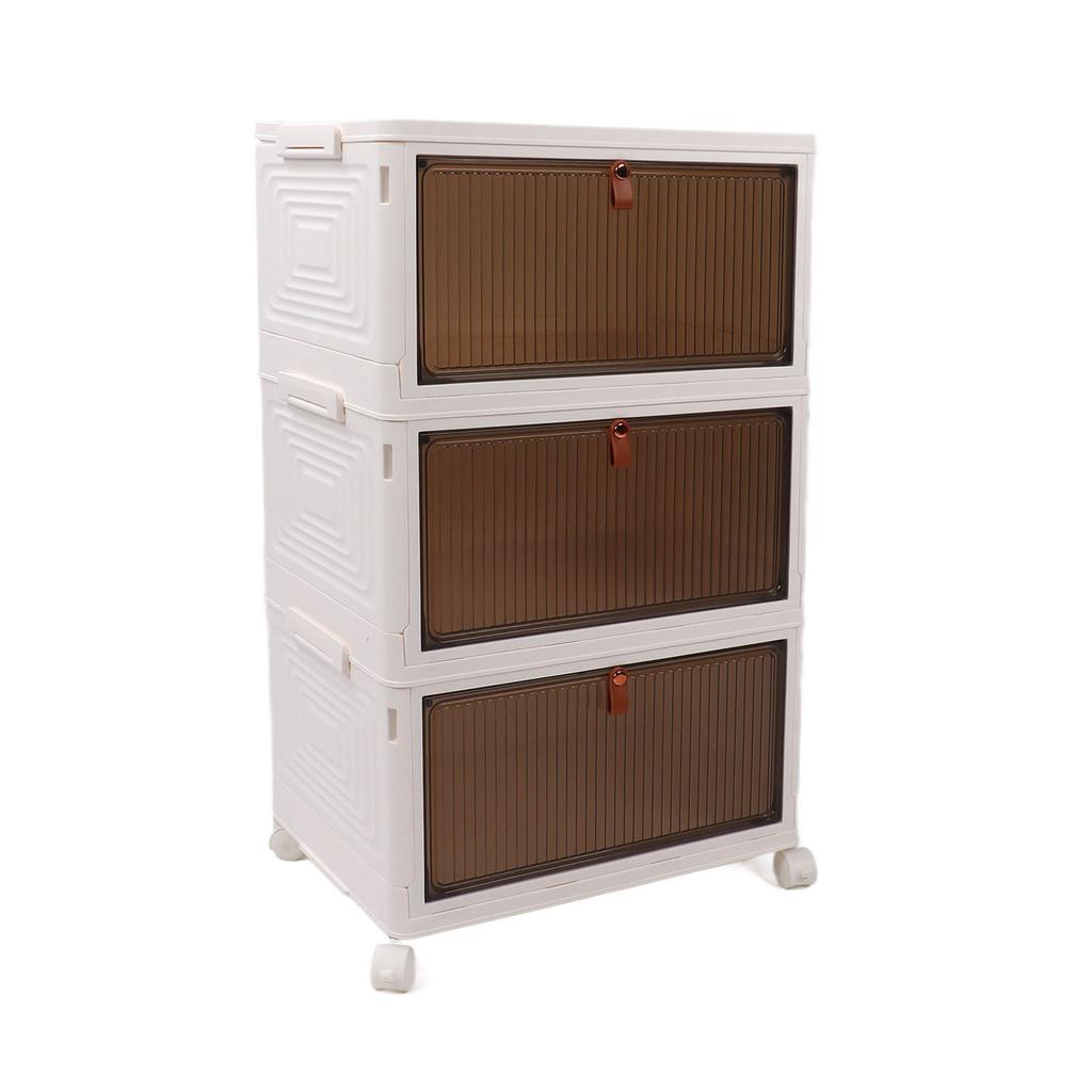 Storage Bins with Lid Stackable Plastic Box Organizer House Organizing Container for Living Room Bedroom