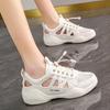 Women's shoes 2025 new summer breathable mesh hollow thin little white shoes one pedal light sports sandals explosion