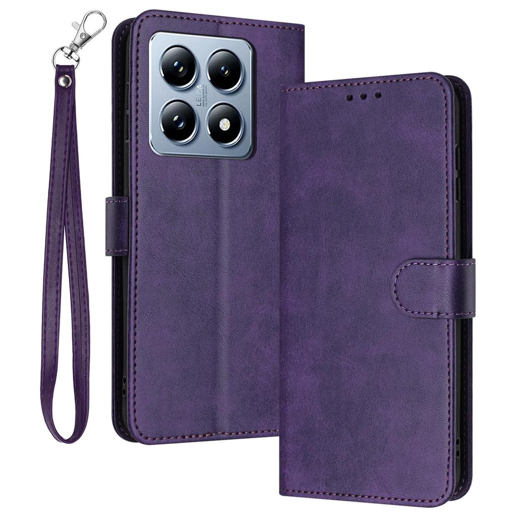For Xiaomi 14T Pro Case Flip Stand PU Leather Wallet Phone Cover Calf Texture