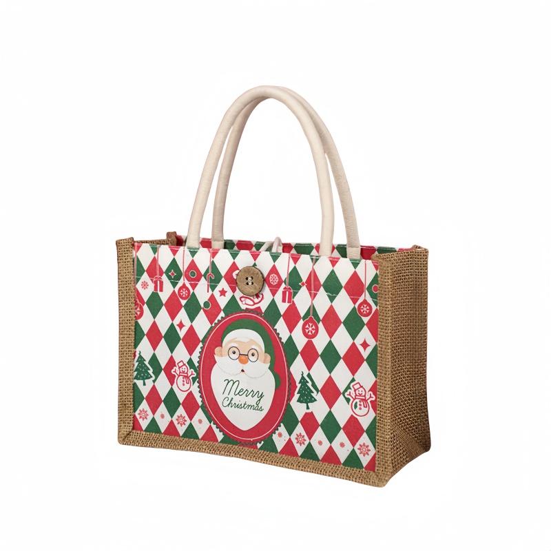 1 Christmas gift bag packaging box, Santa Claus gift bag, Christmas Eve apple gift bag, tote cloth bag