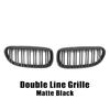 Glossy Black Single Line Style Car Front Bumper Grilles For BMW 6 Series E63  2003-2010 Matte Racing Grill Accessories