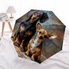 1 PC Automatic Folding Umbrella - Dogs Pattern, Portable & Foldable Design with 8 Ribs, Christmas Birthday Gifts
