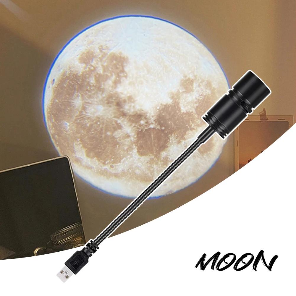 Mini USB Moon Light Projector Led Globe Star Galaxy Lamp Night Lighting for Auto Atmosphere Lighting Car Accessories Interior