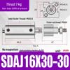 Adjustable Stroke Pneumatic Thin Cylinder - Piston Rod Sizes: 16/20/25/32/40/63