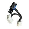 16-Pin OBD 2 Verlängerung OBD2 16 Pin Stecker auf Doppelbuchse Y-Splitter Winkel OBDII Verlängerungsanschlusskabel