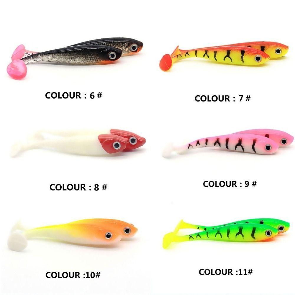 

5шт искусственная мягкая приманка T-tail 7см/2.1г джиговые воблеры Swimbait Mino имитационная приманка для щуки