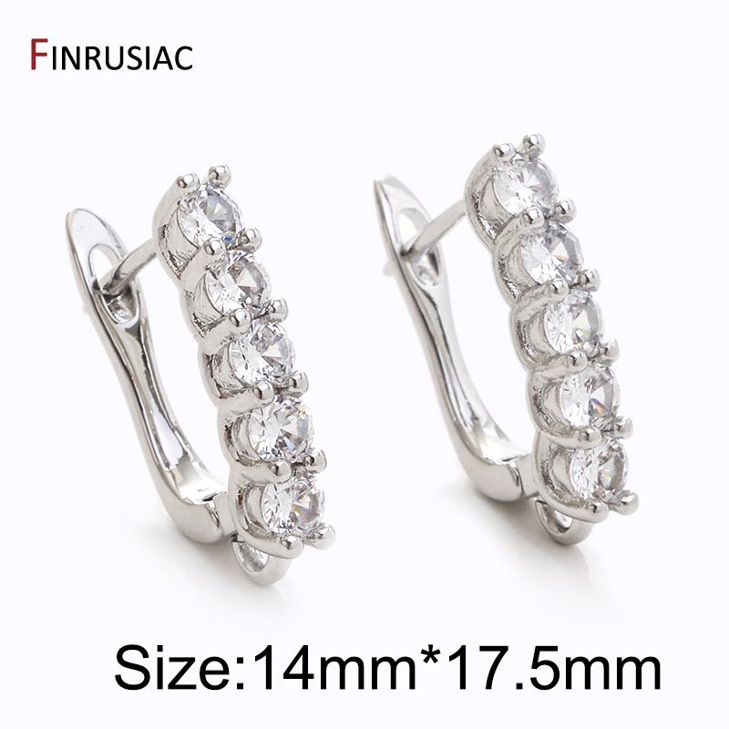 

Handmade Zircon Earrings 18K Gold Plated Brass Basic Ear Wire Hooks For DIY Women Earrings Fixture Shvenzy Making Accessories 1 pair