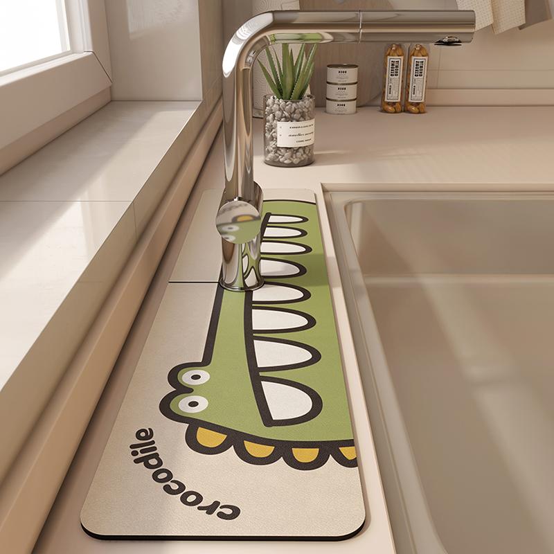 Rubber Faucet Mat Sink Splash Guard Faucet Drainage Pad Drying Pads Water Catcher Countertop Washbasin Protector Bathroom Tool