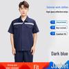 Summer Lightweight Polyester Cotton Reflective Workwear Set - Long Sleeve Protective Clothing for Construction and Workshop Use.