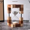 30 Minutters Træ Timeglas Timer Naturligt Sand Timer Dekorativ Hjemmekontor Skrivebordsdekoration Gave Tidsstyringsværktøj
