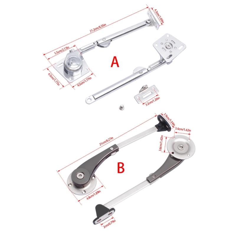 Heavy Duty Cabinet Door Lift Support with Quiet Operation Metal Hydraulic Hinge for Wardrobe Overhead Hinge Mechanism