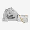 Vivienne Westwood Metallic Crinkle Small Pulse Chain Crossbody 5c01000bw L00a7 Q401