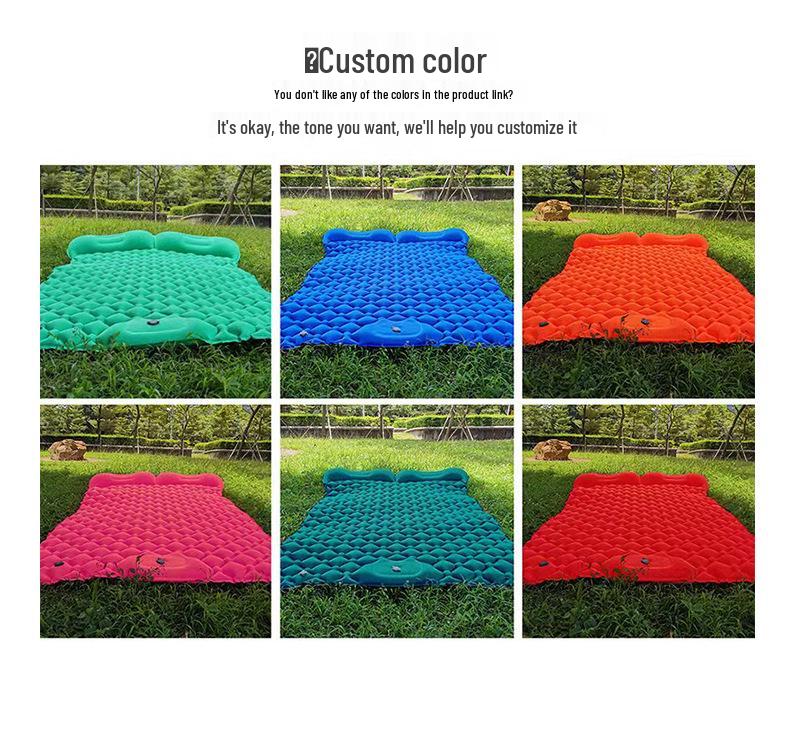 Portable Foot-Pump Inflatable Camping Mattress - Outdoor Tent Sleeping Pad